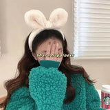 Plush Rabbit Ears Headband for Women - Small Fresh Hair Accessories