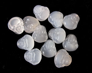 Carved Jade Jewelry Pendant-Laughing Buddha