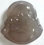 Carved Natural Jade Laughing Buddha Pendant