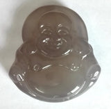 Carved Red Jade Laughing Buddha Pendant