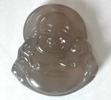 Carved Red Jade Laughing Buddha Pendant