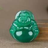 Red Jade Jewelry Pendant-Laughing Buddha