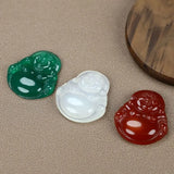 Red Jade Jewelry Pendant-Laughing Buddha