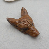 Wholesale Carved Boulder Opal Wolf Head Pendant 33x23x11mm