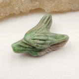 Green Turquoise Wolf Head Pendant 24x18x9mm