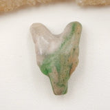 Green Turquoise Wolf Head Pendant 24x18x9mm