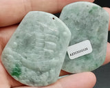 Green Lavender Natural Type A Jade Carved Bird Pendant
