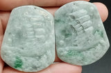 Green Lavender Natural Type A Jade Carved Bird Pendant