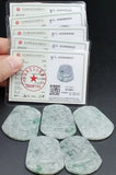 Green Lavender Natural Type A Jade Carved Bird Pendant