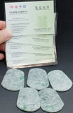 Green Lavender Natural Type A Jade Carved Bird Pendant