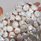Baroque Freshwater Pearl Button Beads 16-17mm