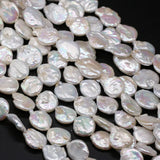 Baroque Freshwater Pearl Button Beads 16-17mm