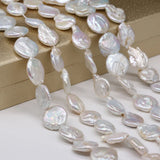 Baroque Freshwater Pearl Button Beads 16-17mm