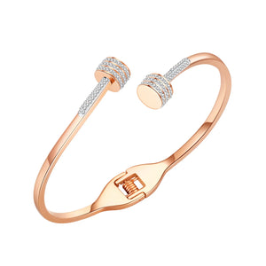 Stainless Steel Charm Bracelet Set with Removable End