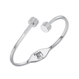 Stainless Steel Charm Bracelet Set with Removable End