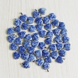 Sodalite Heart Bead Pendants for Jewelry Making