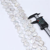 20mm Coin Shape Fresh Water Pearl Loose Beads for Necklace Making