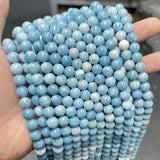 Matte Larimar Stone Bead Round Spacer for Jewelry Making