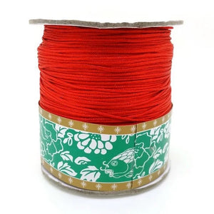 1.5mm Red Nylon Wax Cord Thread for Macrame Jewelry Making