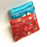 Chinese Double Silk Embroidery Pouch Zero Wallet Bags 2pc/lot