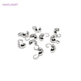Clamshell Bead Tips Knot Covers, 14k/18k Plated Thread Clip Buckles