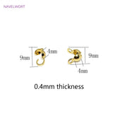 Clamshell Bead Tips Knot Covers, 14k/18k Plated Thread Clip Buckles