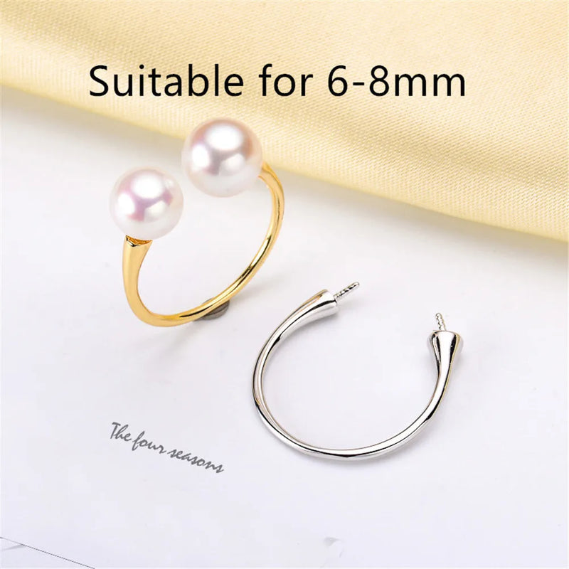 925 Silver Ring Setting Base for DIY Jewelry Making