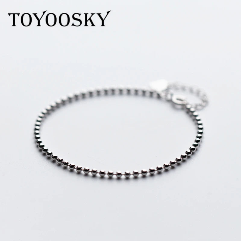 925 Silver Bead Bracelet for Women Gift