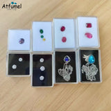 Clear Diamond & Gemstone Display Case Jewelry Storage Box