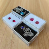 Clear Diamond & Gemstone Display Case Jewelry Storage Box