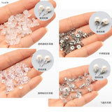 Clear Plastic Ear Hooks Back Post Nuts Rubber Earring Backs Stoppers