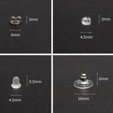 Clear Plastic Ear Hooks Back Post Nuts Rubber Earring Backs Stoppers