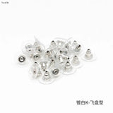 Clear Plastic Ear Hooks Back Post Nuts Rubber Earring Backs Stoppers