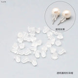 Clear Plastic Ear Hooks Back Post Nuts Rubber Earring Backs Stoppers
