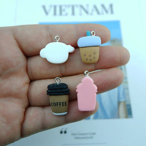 Coffee Bottle Charms for Jewelry Making Diy Earring Bracelet Pendant Accessories