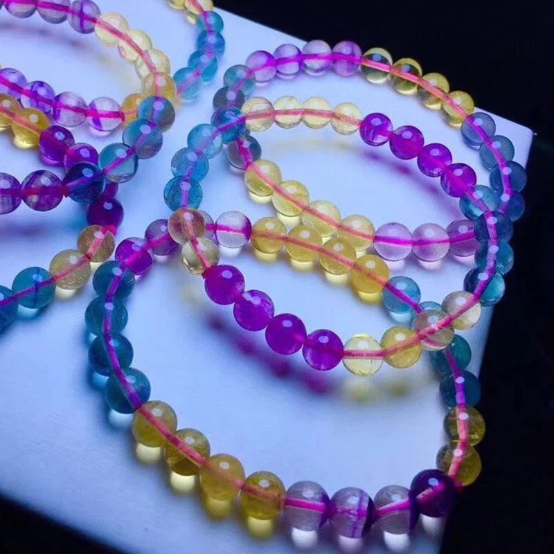 Fluorite Stone Bracelet for Women Beauty Single Lap Jewelry