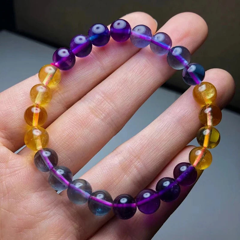 Fluorite Stone Bracelet for Women Beauty Single Lap Jewelry