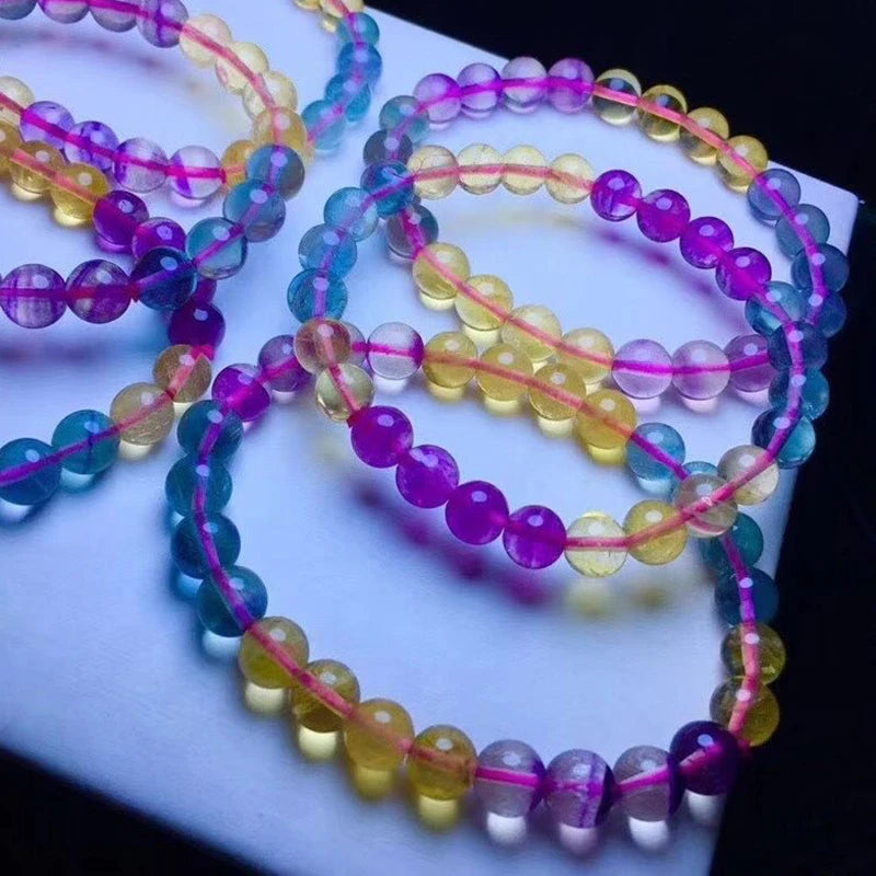 Fluorite Stone Bracelet for Women Beauty Single Lap Jewelry