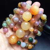 Natural Crystal Beaded Bracelet Lucky Hand String Jewelry