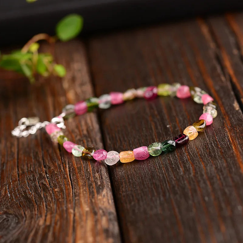 Tourmaline Stone Bracelet Shape Beads Bracelet for Women DIY Jewelry