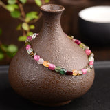 Tourmaline Stone Bracelet Shape Beads Bracelet for Women DIY Jewelry