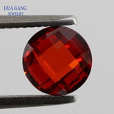 Bulk Garnet Pink CZ Synthetic Gemstones 3-8mm Double Checkerboard Cut Round CZ