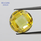 Bulk Garnet Pink CZ Synthetic Gemstones 3-8mm Double Checkerboard Cut Round CZ