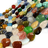 Colorful Natural Stone Love Spacer Beads Jewelry Making Diy 10/12/14mm