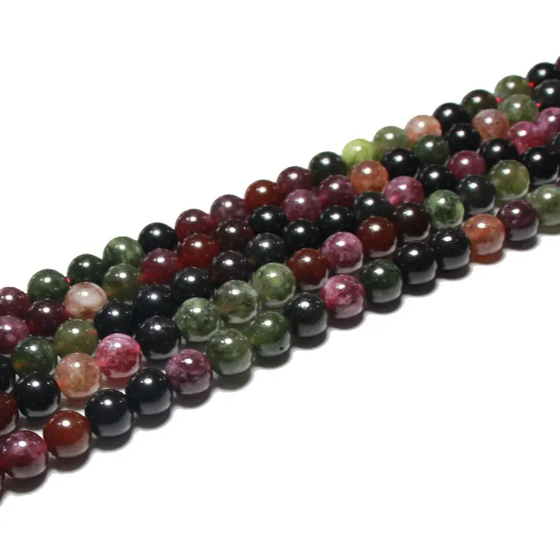 Colorful Tourmaline Round Stone Beads Chalcedony 6/8/10mm