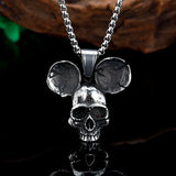 Skull Pendant Necklace Stainless Steel Chains Men's Skeleton Jewelry