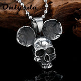 Skull Pendant Necklace Stainless Steel Chains Men's Skeleton Jewelry