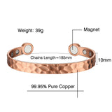 Copper Magnet Hexagon Bracelet Men Blood Pressure Magnets Bangles