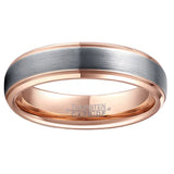 Rose Tungsten Steel Carbide 6mm Band Ring for Women and Men