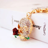 Death Rose Skull Key Chain Women's Bag Pendants